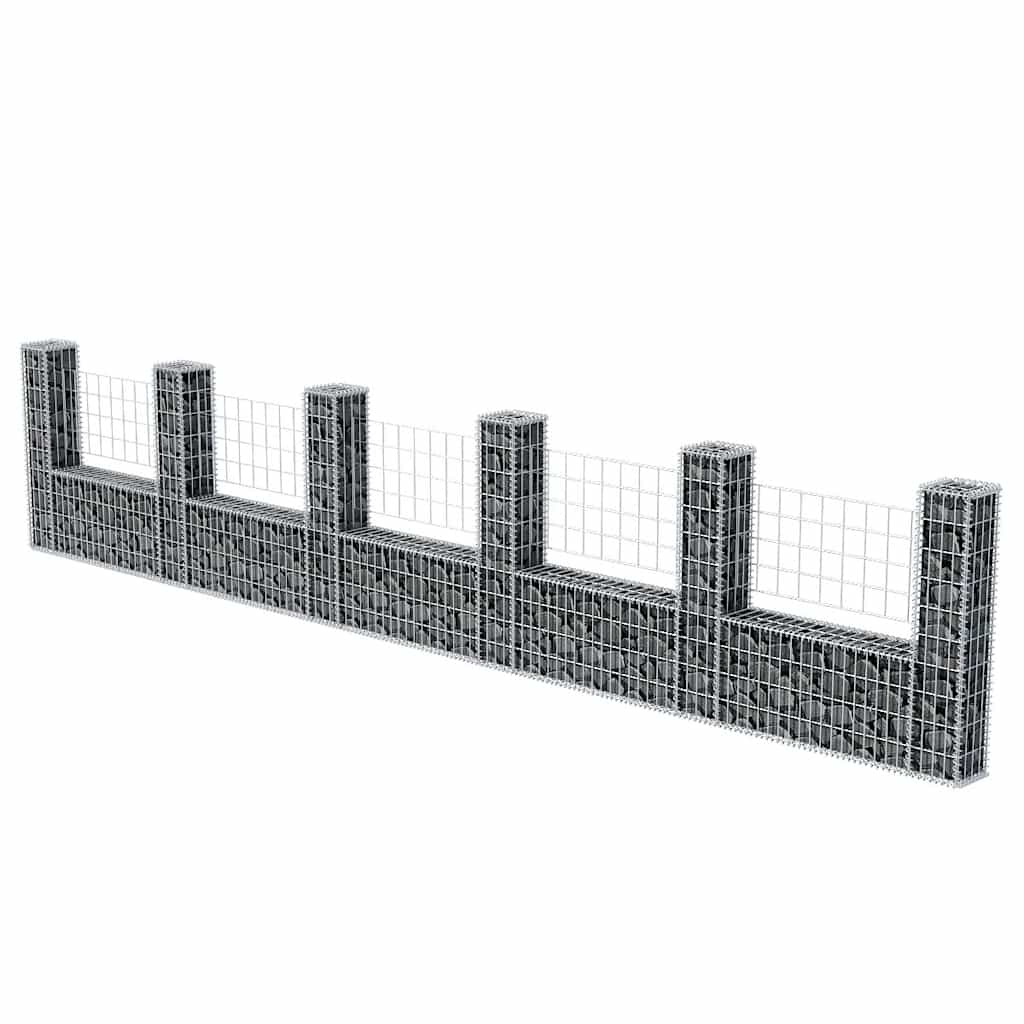 Gabion Basket U-Shape Galvanized Steel 224.4"x7.9"x39.4"