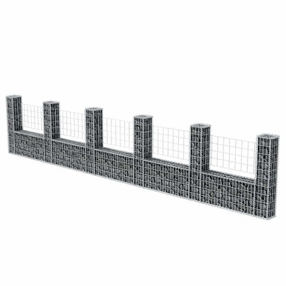 Gabion Basket U-Shape Galvanized Steel 224.4"x7.9"x39.4"