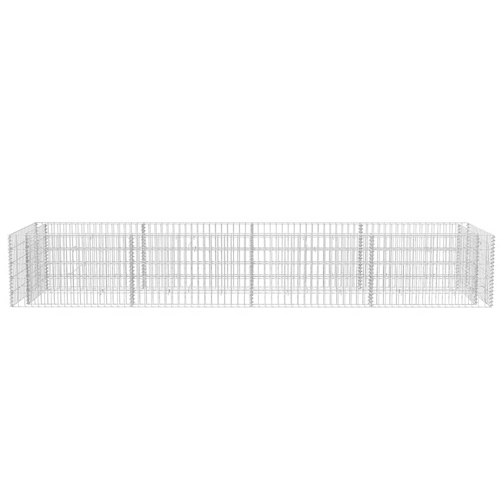 vidaXL Gabion Raised Bed Silver Galvanized steel Large