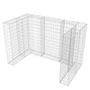 Gabion Double Wheelie Bin Surround Steel 180x100x120 cm