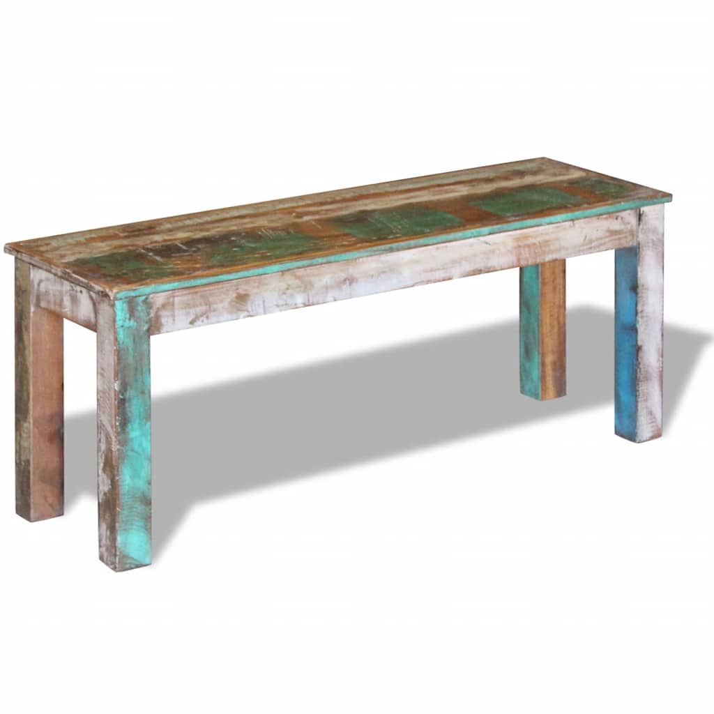 Bench Solid Reclaimed Wood 43.3"x13.8"x17.7