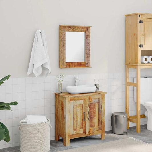 Bathroom Furniture Set | Various Natural Wood Shades | Solid Mango Wood