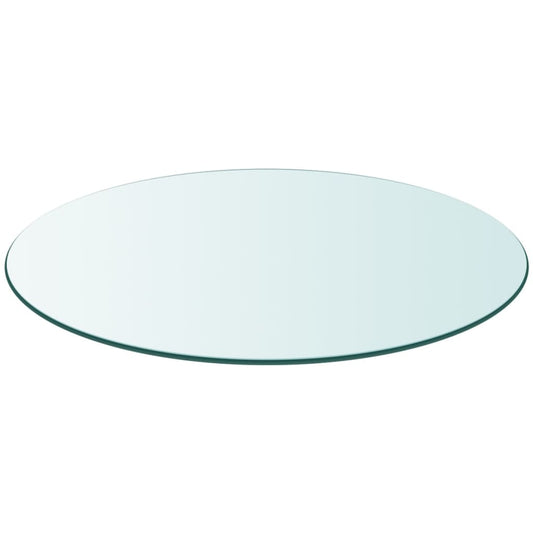 Replacement Table Top | Clear | Tempered Glass | 30 cm Diameter | Durable