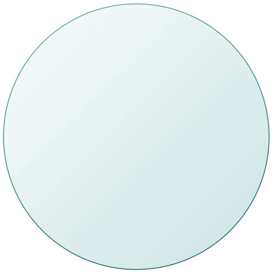 Table Top | Clear | Tempered Glass | 50 cm diameter | Scratch-resistant