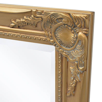 Wall Mirror Baroque Style 100x50 cm Gold