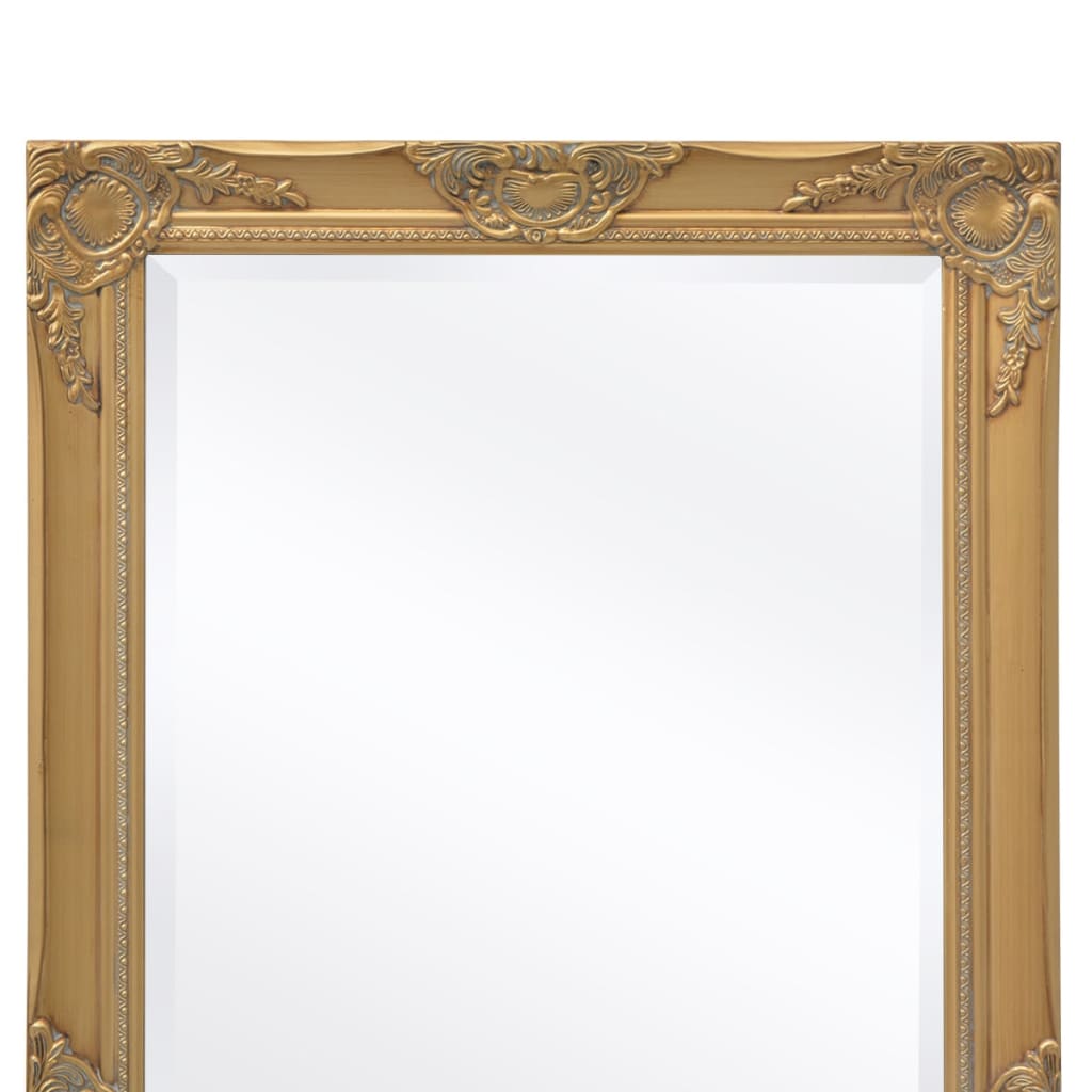 Wall Mirror Baroque Style 100x50 cm Gold