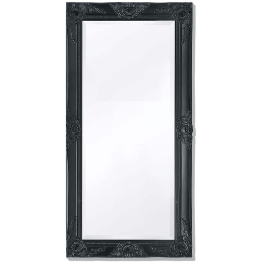 243682 vidaXL Wall Mirror Baroque Style 100x50 cm Black