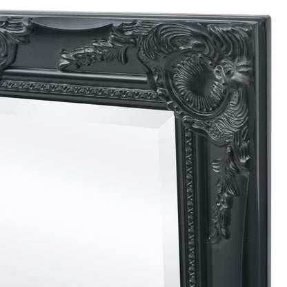 Wall Mirror Baroque Style 100x50 cm Black