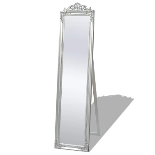 Free-standing Mirror | Silver | Wood, Glass, Engineered Wood