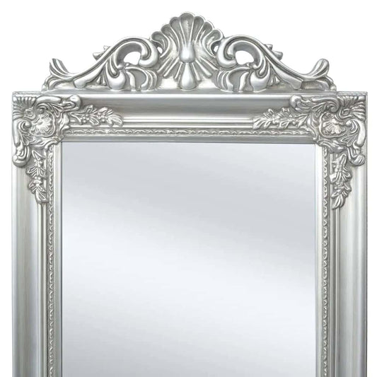 Free-standing Mirror | Silver | Wood, Glass, Engineered Wood