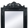 Free-Standing Mirror Baroque Style 160x40 cm Black