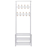Clothes Rack with Shoe Storage 68x32x182.5 cm White