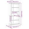 5-Tier Bookcase Mexican Pine Corona Range 31.5"x15.7"x66.9"