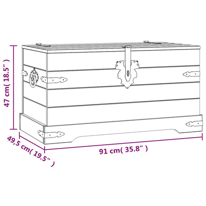 Storage Trunk | Brown | Solid waxed pinewood | Medium | Storage Chest