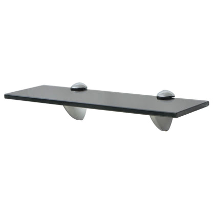 Floating Shelf Black Tempered safety glass, Zinc alloy