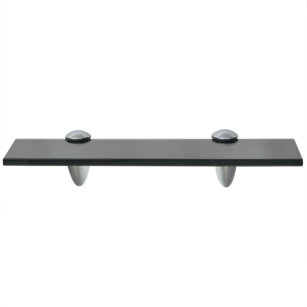 Floating Shelf Black Tempered safety glass, Zinc alloy