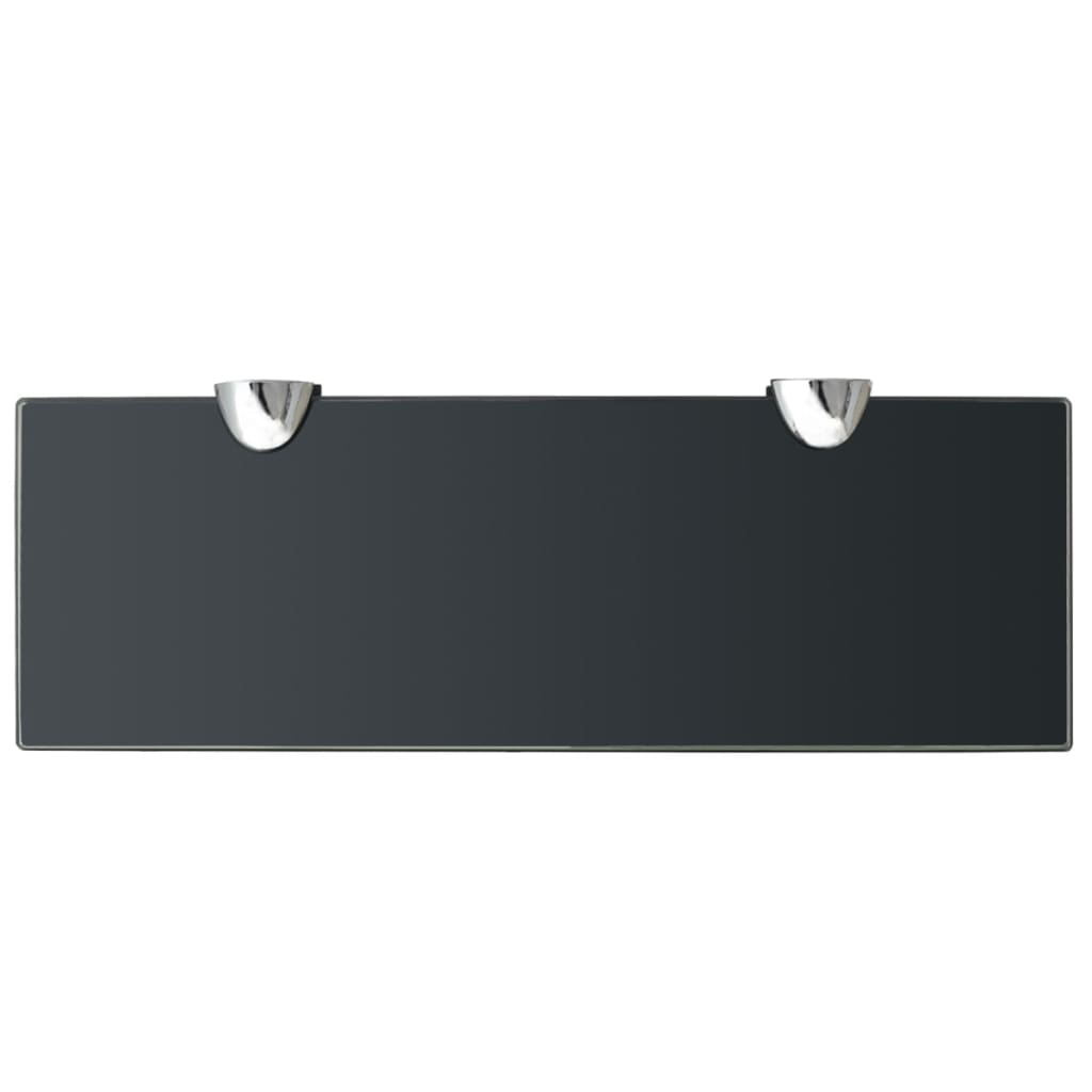 Floating Shelf Black Tempered safety glass, Zinc alloy