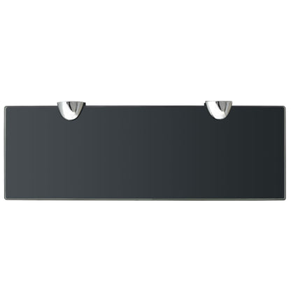 Floating Shelf Black Tempered safety glass, Zinc alloy