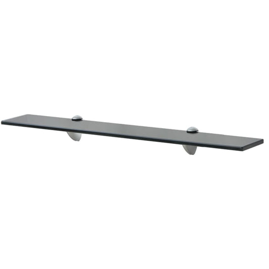 Floating Shelf | Black | Tempered Safety Glass | Medium | Wall Mounting