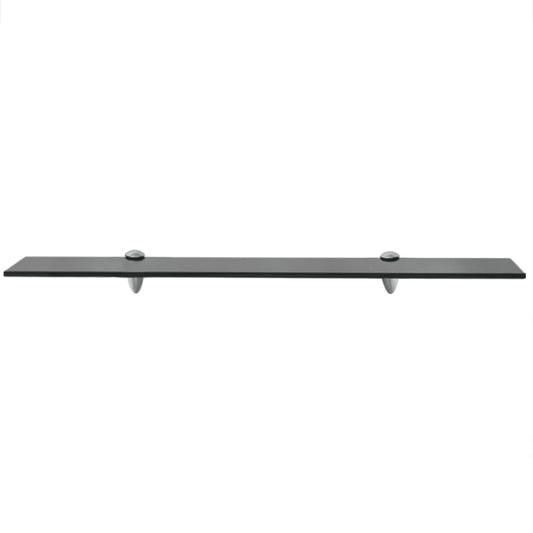 Floating Shelf | Black | Tempered Safety Glass | Medium | Wall Mounting