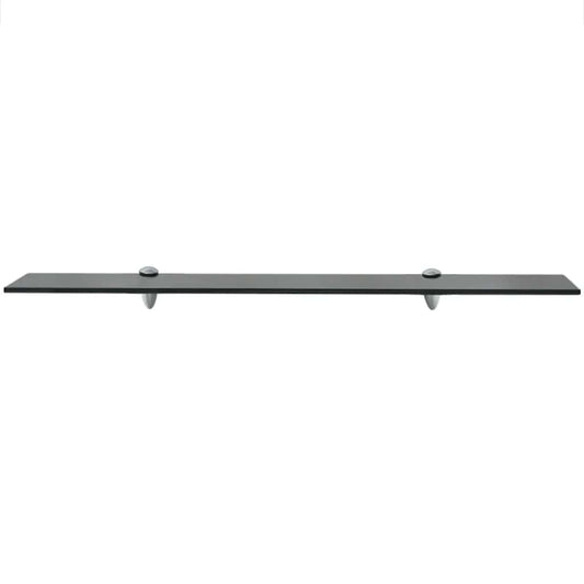 Floating Shelf | Black | Tempered safety glass | Wall mounting
