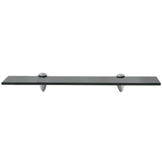 Floating Shelf | Black | Tempered safety glass, Zinc alloy | Medium