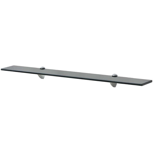 Floating Shelf | Black | Tempered safety glass | 80x20 cm