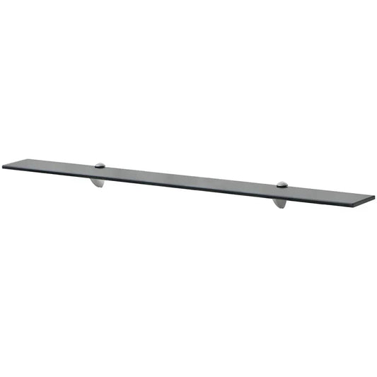 Floating Shelf | Black | Tempered safety glass | 100 x 20 cm