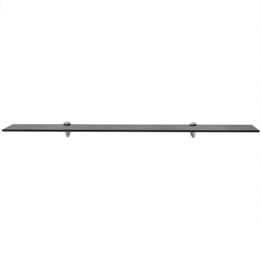 Floating Shelf | Black | Tempered safety glass | 100 x 20 cm