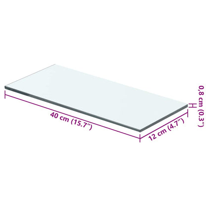Shelf Panel Glass Clear 40x12 cm