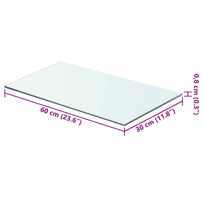 Shelf Panel Glass Clear 60x30 cm