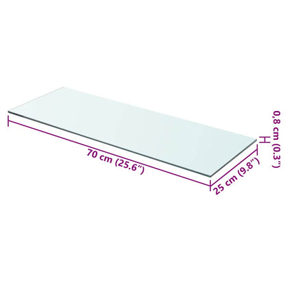 Shelf Panel Glass Clear 70x25 cm