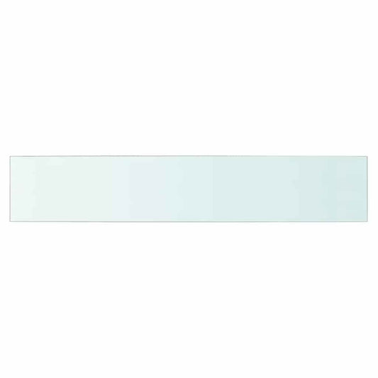 Glass Panel | Clear | Tempered glass | 80x15cm | Durable | Glass Shelf