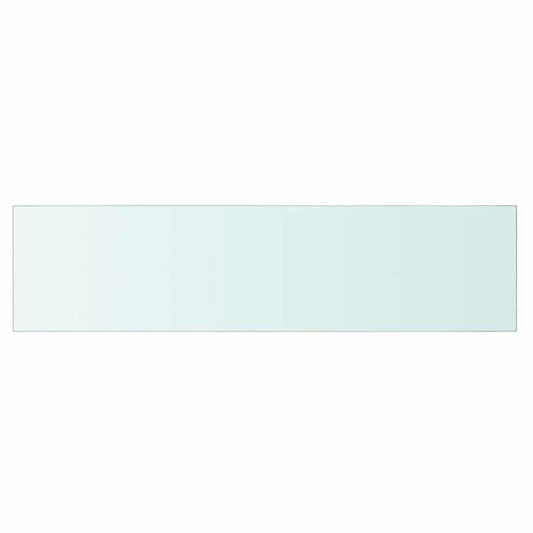 Glass Panel | Clear | Tempered glass | 80x20 cm | Durable | Glass Shelf
