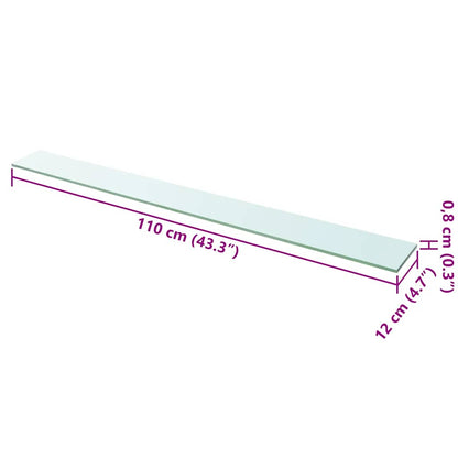 Shelf Panel Glass Clear 110x12 cm