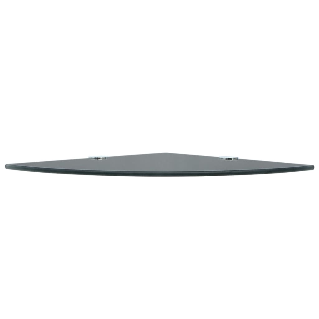 Corner Shelf Black Tempered glass Small Wall mounting