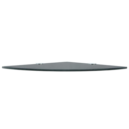 Corner Shelf Black Tempered glass Small Wall mounting