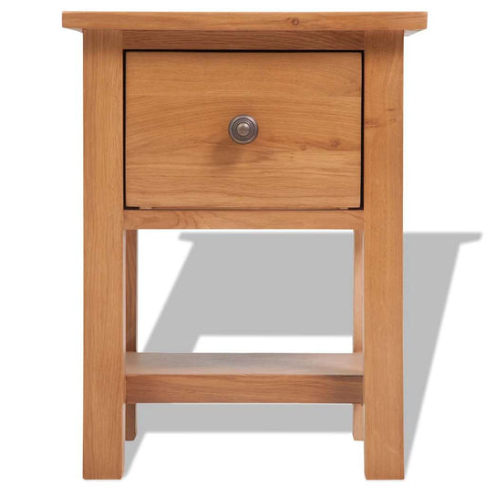 Nightstand | Brown | Solid oak, MDF | Small | Nightstand | Rectangular