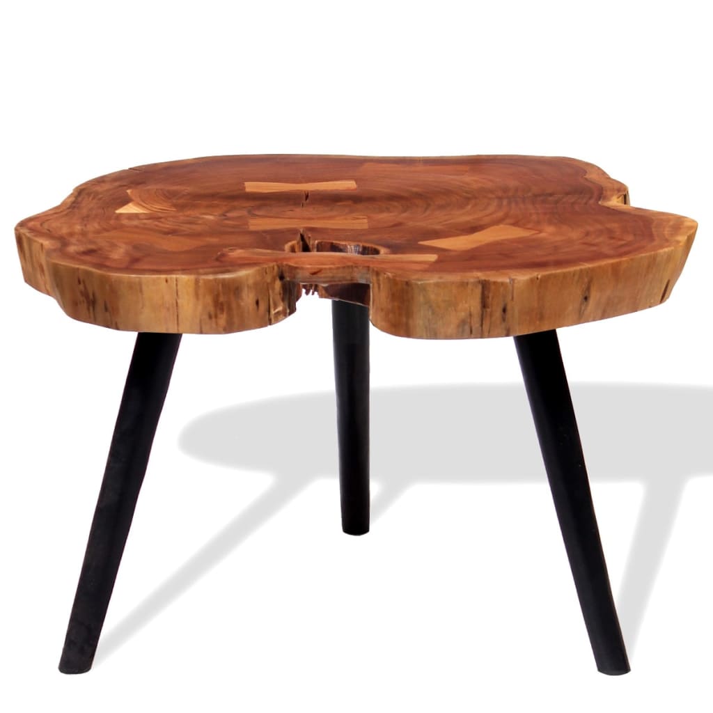 Log Coffee Table Solid Acacia Wood (55-60)x40 cm