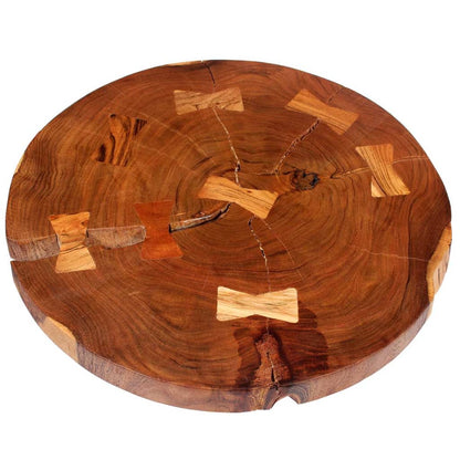 Log Coffee Table Solid Acacia Wood (55-60)x40 cm