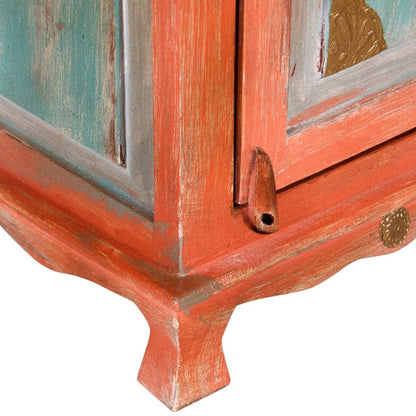 Nightstand Solid Mango Wood Orange