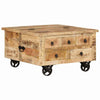 Coffee Table Rough Mango Wood 70x70x40 cm