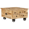 Coffee Table Rough Mango Wood 70x70x40 cm