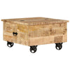 Coffee Table Rough Mango Wood 70x70x40 cm