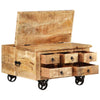 Coffee Table Rough Mango Wood 70x70x40 cm