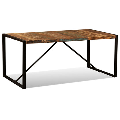 vidaXL Dining Table Multicolour Reclaimed Wood 70.9 in Durable
