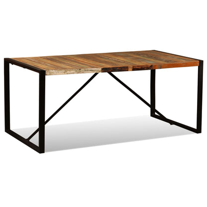 vidaXL Dining Table Multicolour Reclaimed Wood 70.9 in Durable