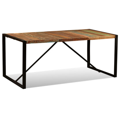 vidaXL Dining Table Multicolour Reclaimed Wood 70.9 in Durable