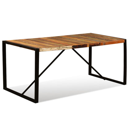vidaXL Dining Table Multicolour Reclaimed Wood 70.9 in Durable