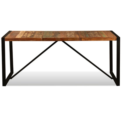 vidaXL Dining Table Multicolour Reclaimed Wood 70.9 in Durable